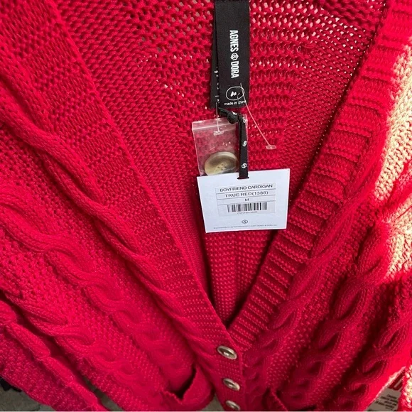 Agnes & Dora boyfriend cardigan Size M 1388 - Picture 5 of 10
